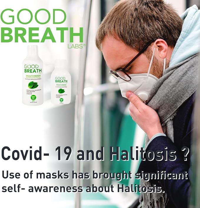 Goodbreath Mouthwash - Mint Mouth Rinse for Chronic Halitosis - New Ozone Technology Oral Rinse - Halitosis Treatment &amp Bad Breath Neutralizer - Mouthwash for Gum Diseases - Alcohol-Free | 3 Pack
