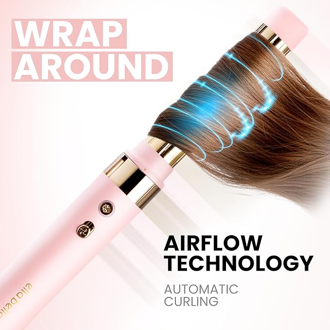 ELLA BELLA® 6 in 1 Professional Hot Air Styler • Powerful Hair Dryer &amp Straightener Set • Styling Without Heat Damage • Fast Drying Curling Volumizing Straightening • Includes Protective Travel Ca