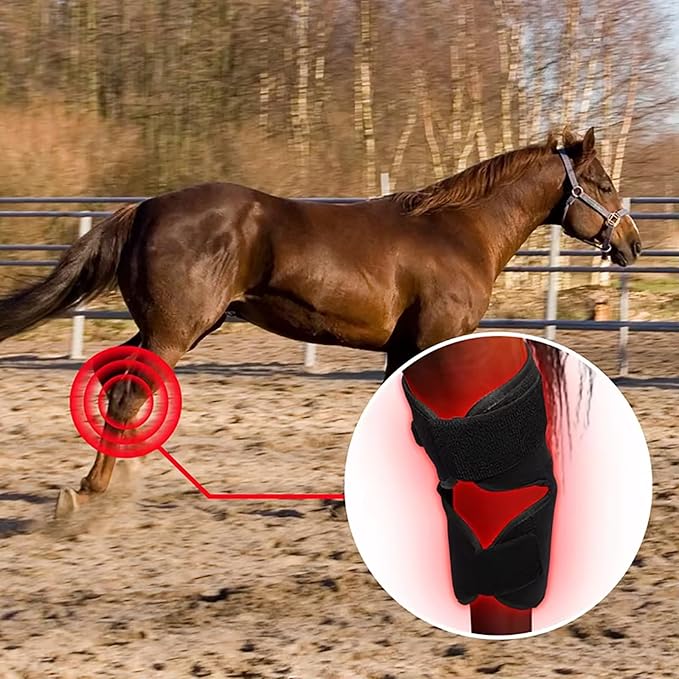 LED Red Light Therapy Device Cordless Equine Red Light Therapy 660nm/850nm Infra-Red Wrap Adjustable Modes for Horses Muscle and Joint Leg Pain
