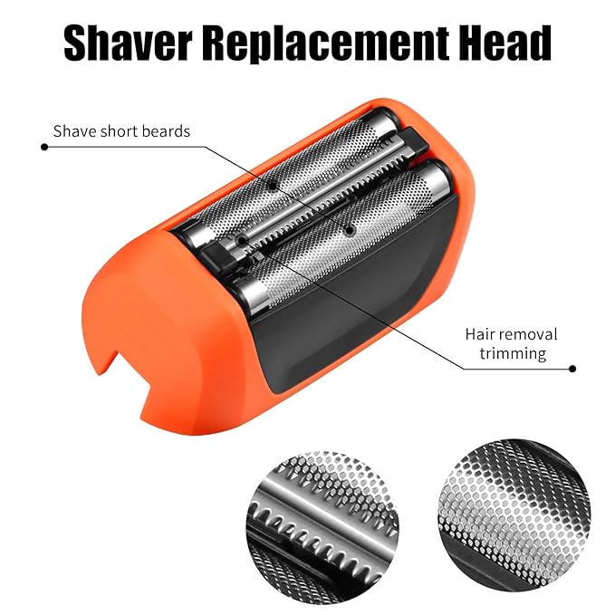 7045-2201 Shaver Head Replacement Foils&ampCutters and Head Compatible with wahl Orange lifeproof 7061 Series (Orange-2 PCS)