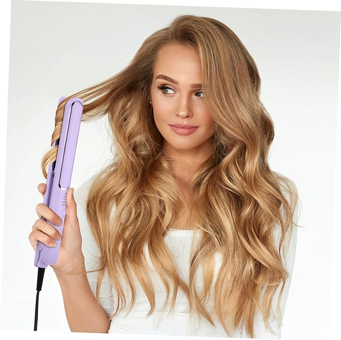 Dual Use Hair Straightener and Curler Temperature Hair Styling Tool for Versatile Hairstyles Settings Sleek Design US Plug for All Hair Types