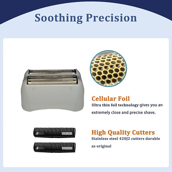Foil Shaver Replacement Compatible with Andis Foil Shaver TS-1 TS-2 17150 17200 17235Replaces Foil and Blades (2Pcs)