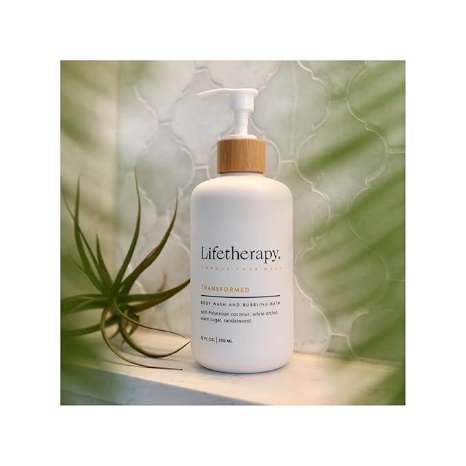 Lifetherapy 3-in-1 Body Wash Bubble Bath &amp Hand Wash – Transformed | Clean Skin-Loving Formula | Vegan &amp Gluten Free | Nourishing &amp Revitalizing | Free From Parabens Sulfates &amp Phth