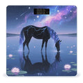 Galaxy Horse Weight Scale Cute Bathroom Scale for Body Highly Accurate Digital Weighing Machine for People Compact LCD Display Scales with Sturdy Toughened Glass Scales