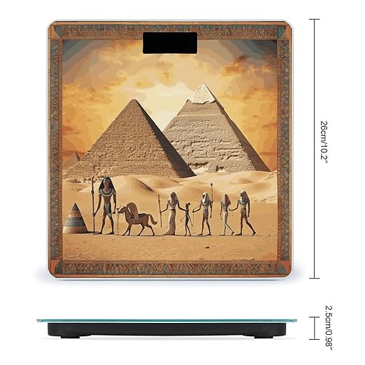Ancient Egypt Smart Scale for Body Weight Accurate Bathroom Scale with LED Display Digital Weight Scales Weighing Machine High Precision Scales for Bath Home