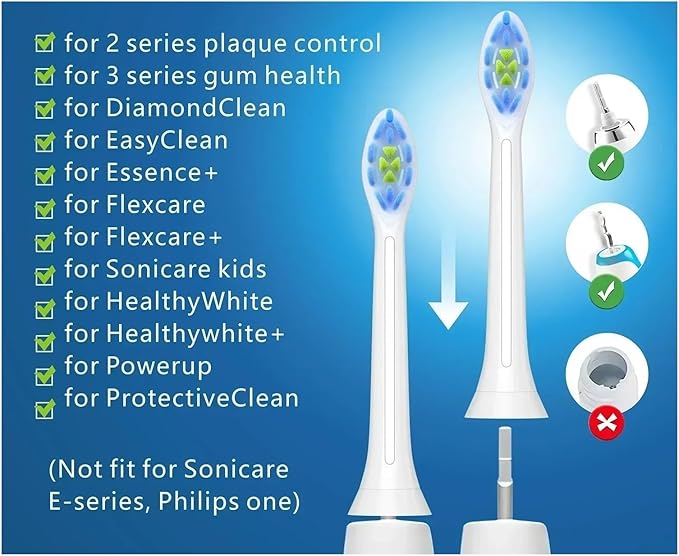 Replacement Toothbrush Heads Compatible for C2 C1 G2 W Plaque Control Electric Brush Head(Black-8pcs)