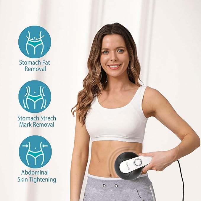 Body Sculpting Machine Handheld Cellulite Massager Body Shaper for WomenLymphatic Drainage Massage for Stomach Belly Thighs Arm Butts with 8 Massage Heads Attachment 2 Mesh Covers