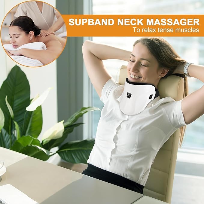 USB Electric Neck Traction Vibration Hot Timing Corrector Massager Neck Cervical Neck Massage Spine Alignment Massager