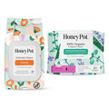The Honey Pot Company - Prebiotic Feminine Wipes &amp Regular Pads Bundle - pH Balanced Natural Hygiene Feminine Products - Herbal Infused Sanitary Pads for Women - Feminine Care
