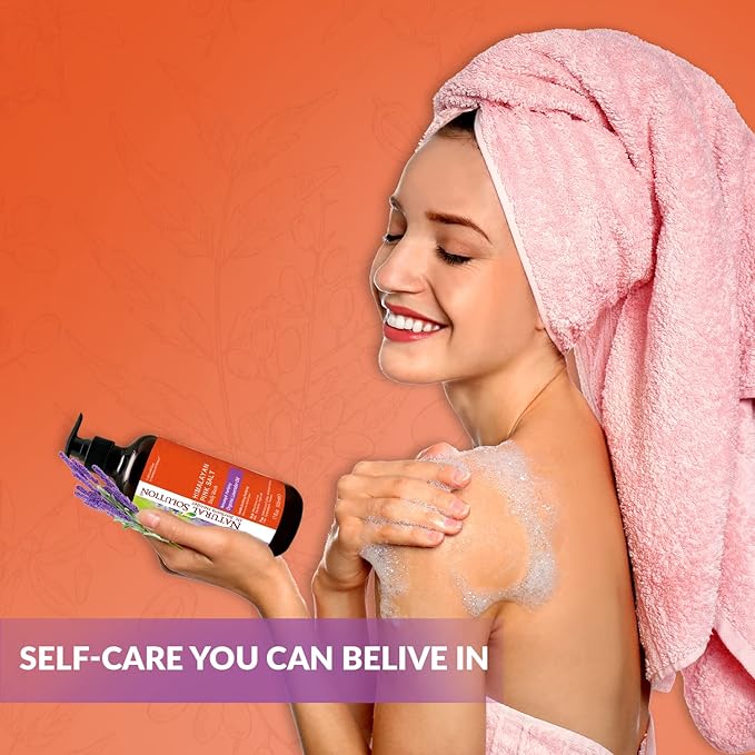 Natural Solution Moisturizing Shower Gel Purifying &amp Nourishing with Organic Lavender Oil for All Skin Types Himalayan Pink Salt Body Wash 500 ml Each Pack of 4