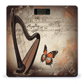 Music Background with Harp and Butterfly Bathroom ScaleHighly Accurate Digital Weighing Machine for People Bright LED Display Weight Scale for The Aldult Home Use
