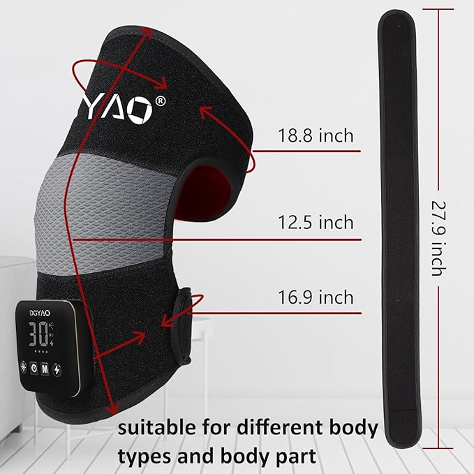 Cordless Red Light Therapy for Knee Pain Relief 4000mAh Battery Portable Wireless Near Infrared Light Therapy Devices Wearable Wrap for Arm Elbow Muscle Relax Treatment Pad