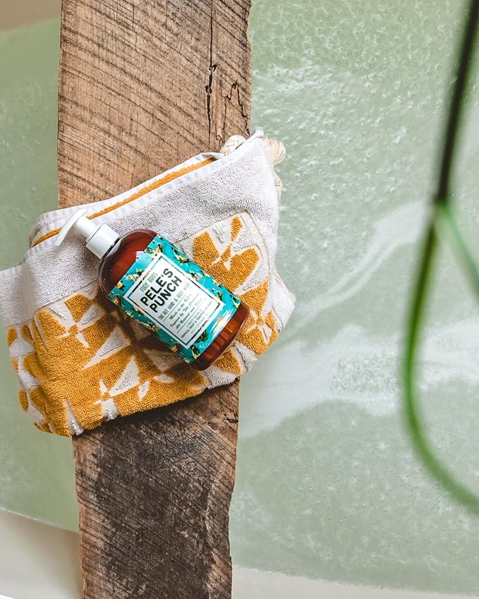 FURY BROS. Tiki Hut Hand &amp Body Wash Pele’s Punch | Tropical Fruit &amp Toasted Coconut | Natural Ingredients | Made in USA | Inspired by Tiki Cocktail Recipes | Cruelty-Free | 16 oz