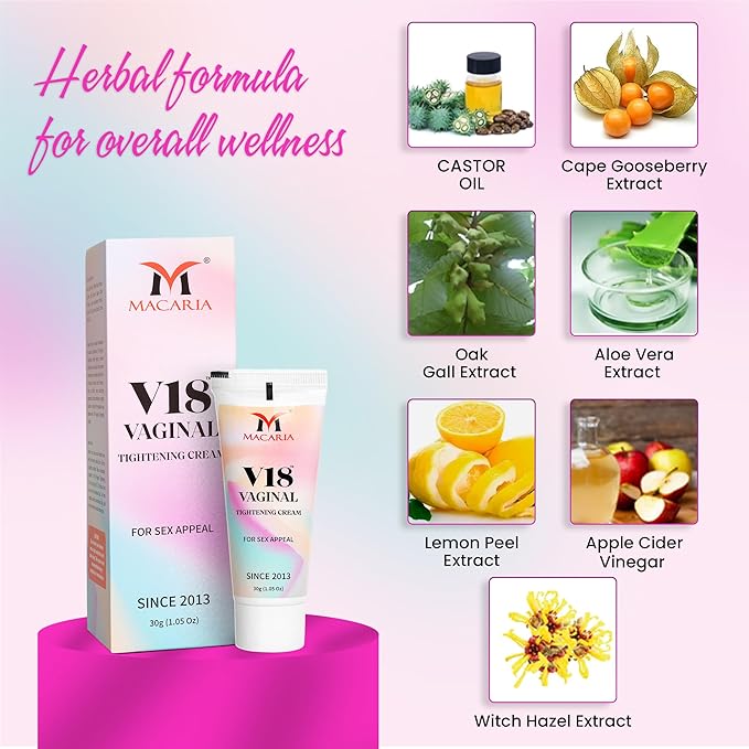 MACARIA V18 Vaginal Freash Vagina Tightening Cream gel 30g