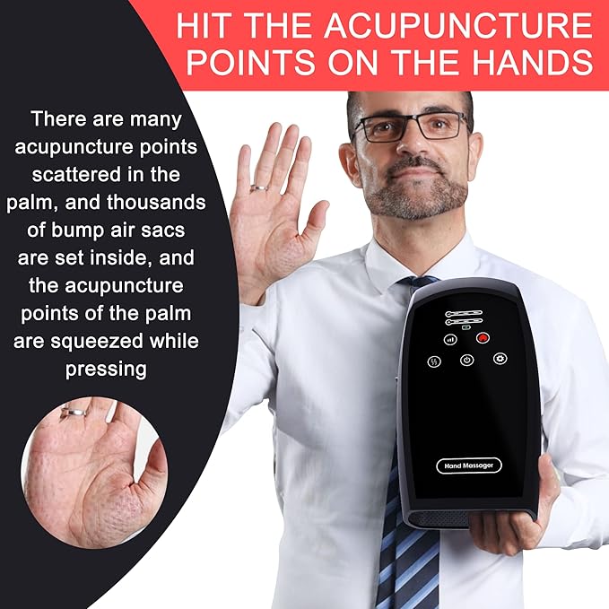 Gifts for Women/MenBirthday Gifts for Women - Hand Massager with Heat - Gifts for Mom DadTeen Girl Gifts Trendy Stuff(Black)