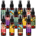 12 Pcs Hydrating Hand Sanitizer Spray with Essential Oil Scented Hand Sanitizer Spray Travel Size 2 Fl oz Brown Pocket Bottle Assorted Scents for Employee Friend Christmas Stocking Stuffers