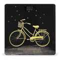 Yellow Bike Weight Scale Digital Electronic Scales Bathroom Scale Larg LCD Backlight Display High Precision MeasurementsTempered Glass