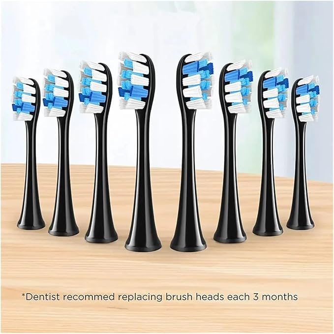 16PCS Electric Toothbrush HeadsCompatible for Fairywill P11 T9 P80(16White)