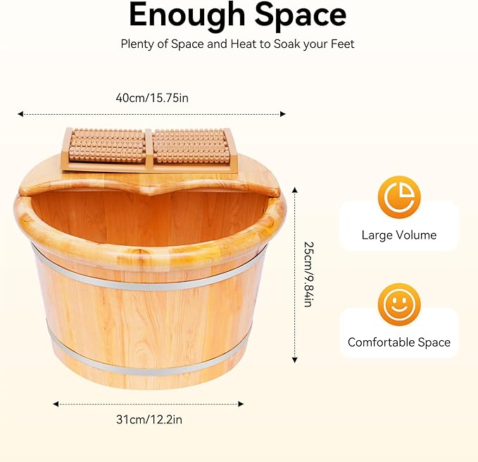 Foot Spa Bath with Massage Rollers &amp Lid Heated Pedicure Tub for Relaxation Circulation at-Home Foot Care for Men &amp Women