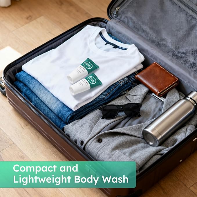 Travel Size Body Wash Mini Shower Gel Set 20 ml Individually Wrapped Bulk Trial Sample Small Single Use Toiletries Amenities Kit for Men &amp Women for Hotel/Camping/Homeless 0.7 Fl Oz (Pack of 100