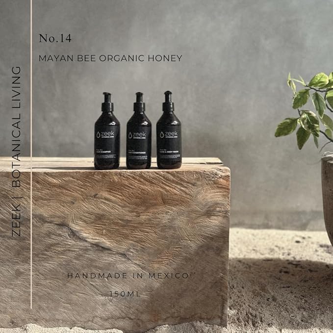 ZEEK MAYAN BEE ORGANIC HONEY BODY WASH 16 OZ BOTTLE