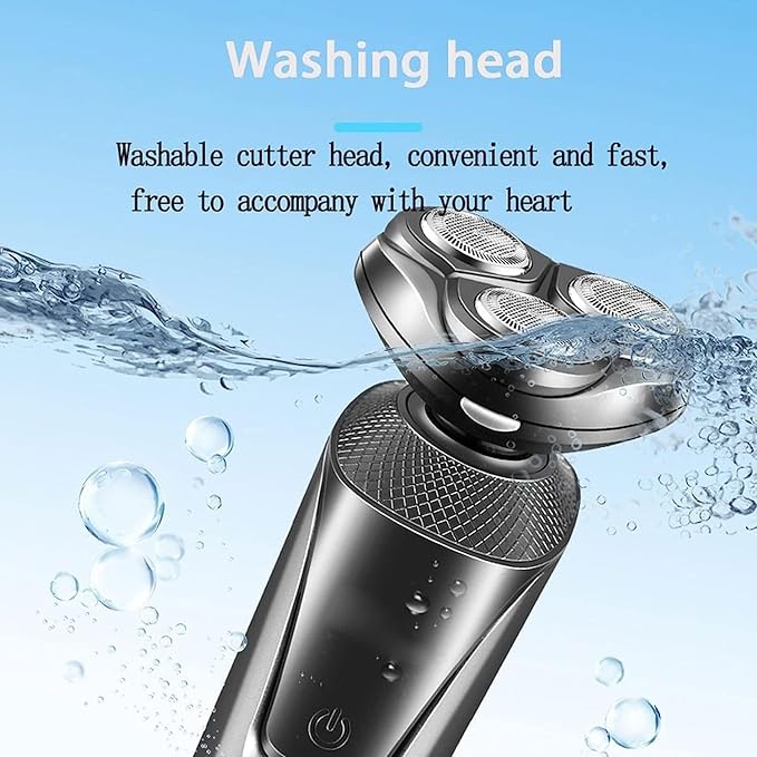 Electric Shaver Men‘s Electric Shaver Three-Head Three-in-one Shaver Set Electric Nose Hair Side Hair Beard Trimmer Washable USB Rechargeable Trimmer