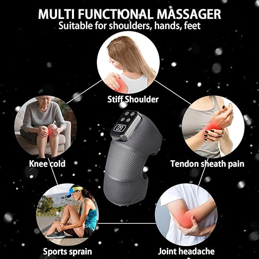 Knee Massager with Heat knee Heating Pad with 5 Vibration Modes Cordless 5 Heat LevelsAdjustable Temperature for Effective Knee Pain Relief Joint Discomfort Gifts for Seniors Men Women