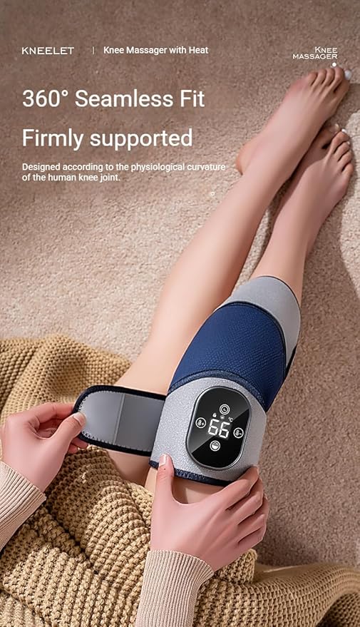 Heated Knee Pads Adjustable Heating and Vibration Massager Vibration hot Compress Shoulder and Elbow Massage Device for Arthritis and Knee Pain Relief Knee Pads as Gifts for Parents