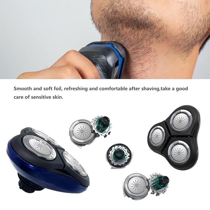 2023 New RQ11 Shaving Head w/Blue Base Holder for Philips Norelco RQ11 Sensotouch 2D 1150X 1160X 1170X 1180X