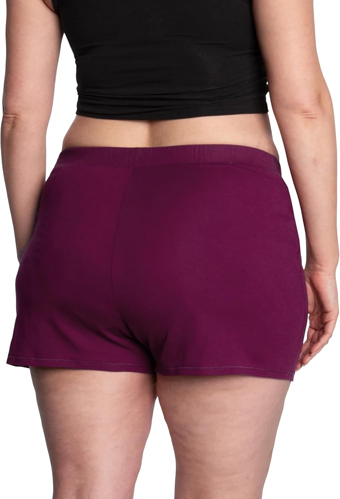 Thinx Ultra-Soft Period Underwear Overnight Sleep-Shorts Leakproof Holds Up to 12 Regular Tampons* Period Underwear for Women Reusable &amp Controls Odor Plum L