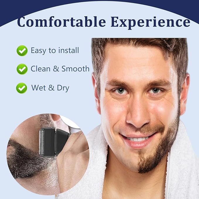 Professional Black Shaver Replacement Foil and Cutters Compatible with BaBylissPro FXONE Shaver (black)