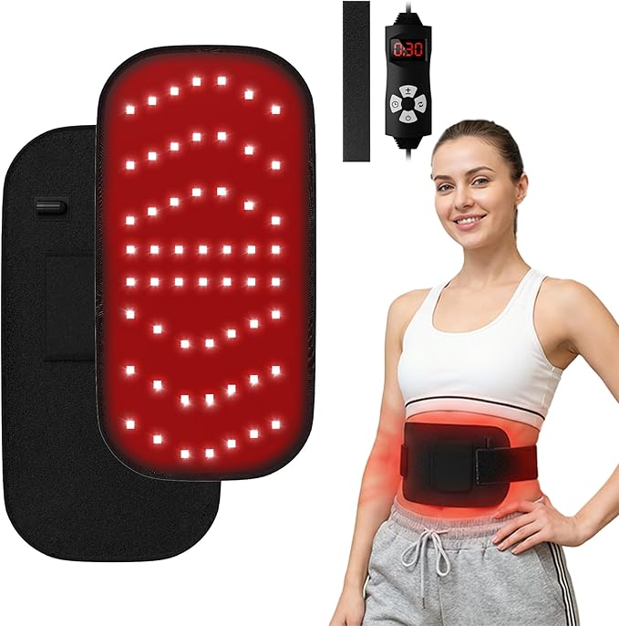 Red Light Therapy for Body3-in-1 660nm&amp850nm LED Bead Red Light Therapy Belt with Timer Remote Control for Back Shoulder Waist Muscle Pain Relief for Women Men
