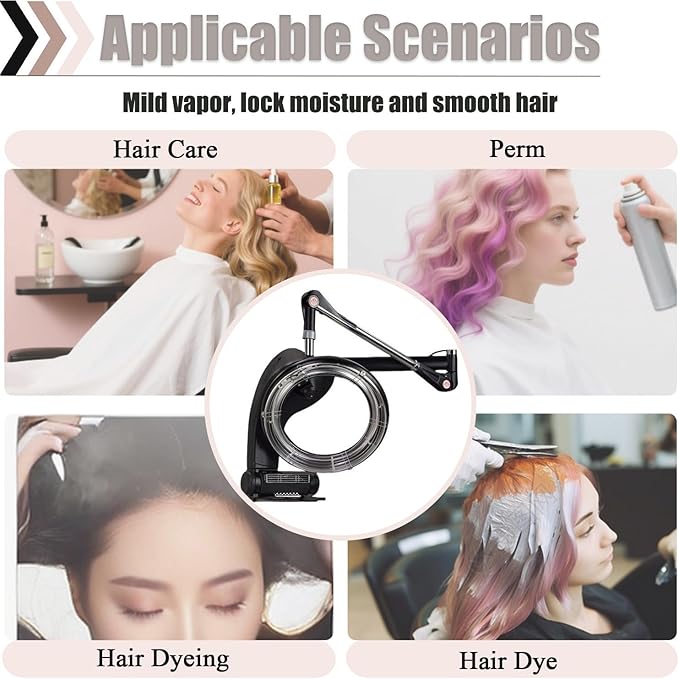 Salon Orbiting Hair DryerProfessional Blow DryersDigital Control Infrared Hair Color Perm ProcessorAdjustable Timer and Temperaturefor Hair Care perming Heating Baking Hanging