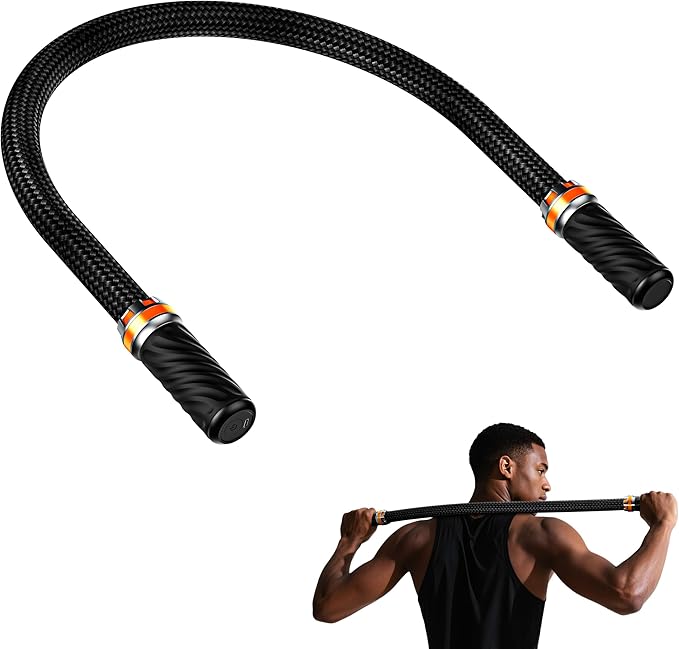 HYAKO S1 3D Flexible Pro Back Massage Rope - Handheld Vibration Therapy Massager &amp Hands-Free for Lower Back Pain Relief 3000-7000 RPM Deep Tissue Muscle Massage GunIdeal for AthletesGym &amp