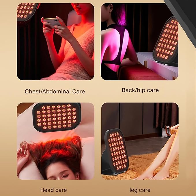 GOURIXIN Red Light Therapy Panels for Body Face 5 Effective Wavelengths Rechargeable Infrared Red Light Therapy Device for Home and Travel Use Rejuvenate Skin Relieve Pain