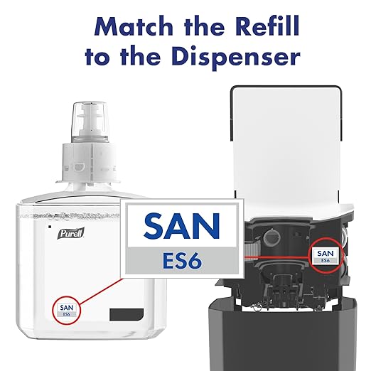PURELL Advanced Hand Sanitizer Gentle &amp Free Foam Fragrance Free 1200 mL Refill for PURELL ES6 Automatic Hand Sanitizer Dispenser (Pack of 2) - 6451-02