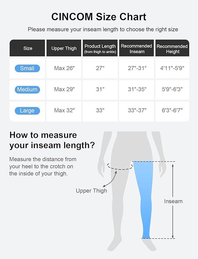 CINCOM Air Compression Recovery System - 6-Zone Professional Dynamic Pressure Leg Massager Boots for Circulation Improvement &amp Muscle Recovery Compression Therapy for Athletes FSA-HSA Eligible