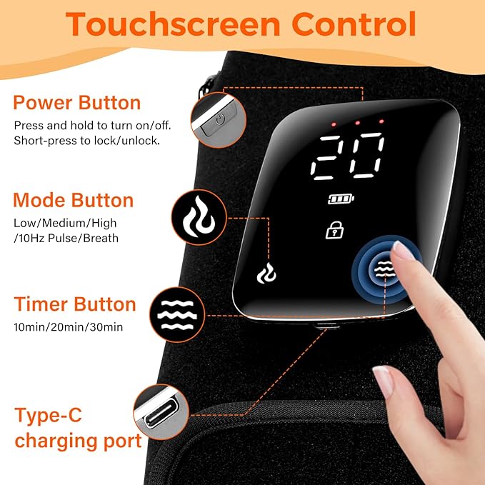 Cordless Red Light Therapy Gloves for Hand 360°Full Coverage100 LEDs Gloves with 660nm &amp 850nm Near-Infrared | 5000mAh | Auto-Off Timer Easy Clean