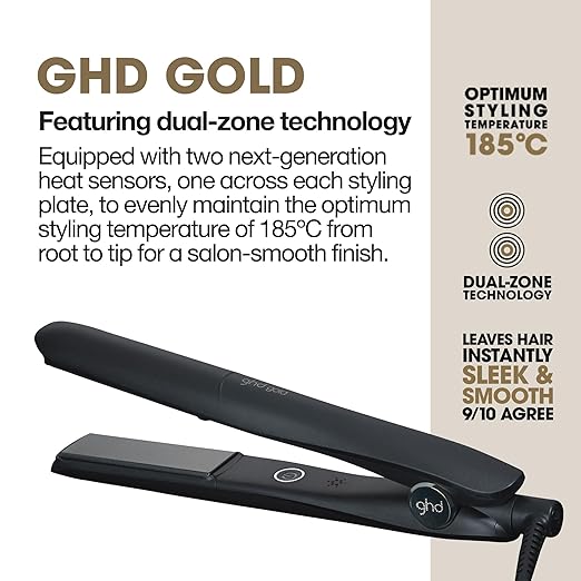 ghd Gold ― 1 Flat Iron Hair Straightener | Professional Ceramic Hair Straightening Styling Tool for Stronger Hair &amp More Color Protection