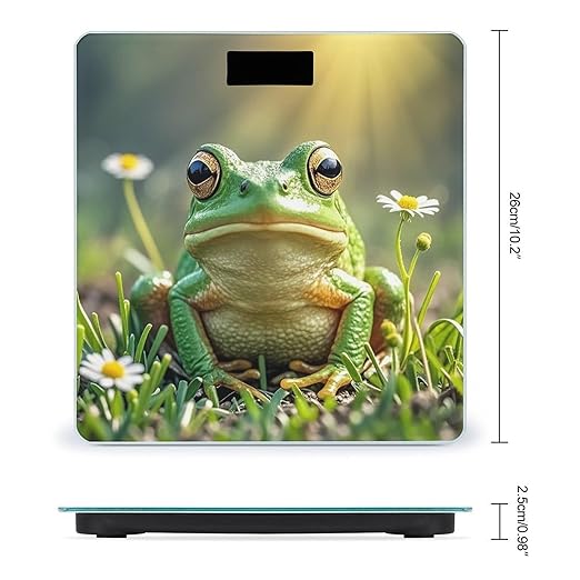 Cute Frog Bathroom Scale Digital Weight Scale Precision 400 Lbs Weighing Scales Large with LCD Backlight Display BMI Measures
