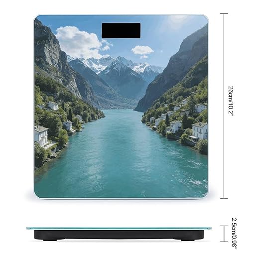 Lake Como Smart Scale for Body Weight Digital Bathroom Scale Toughened Glass Weight Scale with Large LCD Backlight Display High Precision Scales Weighing Machine