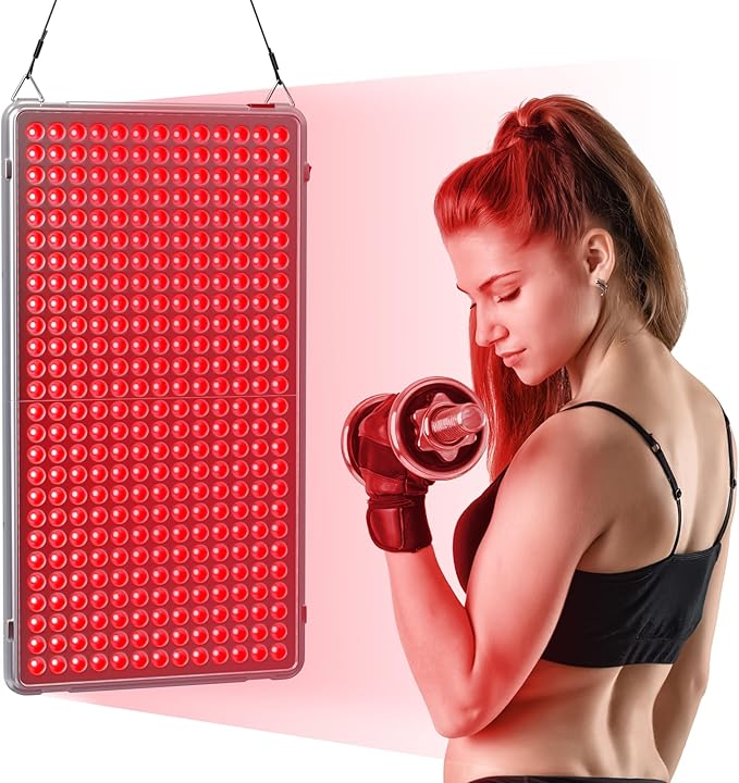 Red Light Therapy 338 LEDs Deep Red 660nm Red Light Therapy Device for Body Face for Pain Relief Skin Health Anti-Aging