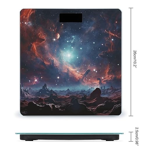 Space with Cluster Scale for Body Weight High Precision Digital Weight Scales with LCD Display Anti-Slip Sturdy Slim Tempered Glass Bathroom Scale for Home Use