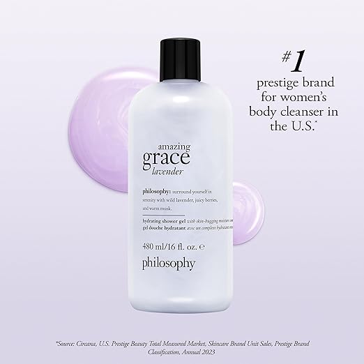 philosophy amazing grace hydrating bath &amp shower gels - efficiently cleanses soothes &amp comforts dry skin - vegan formula