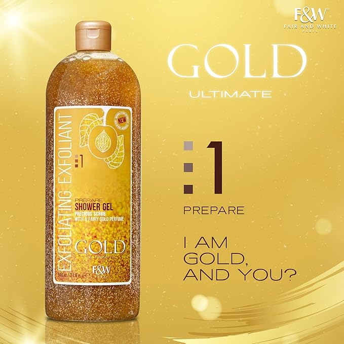 FAIR &amp WHITE Gold Precious Scrub Exfoliating Body Wash 31.8 fl. oz. / 940 ml