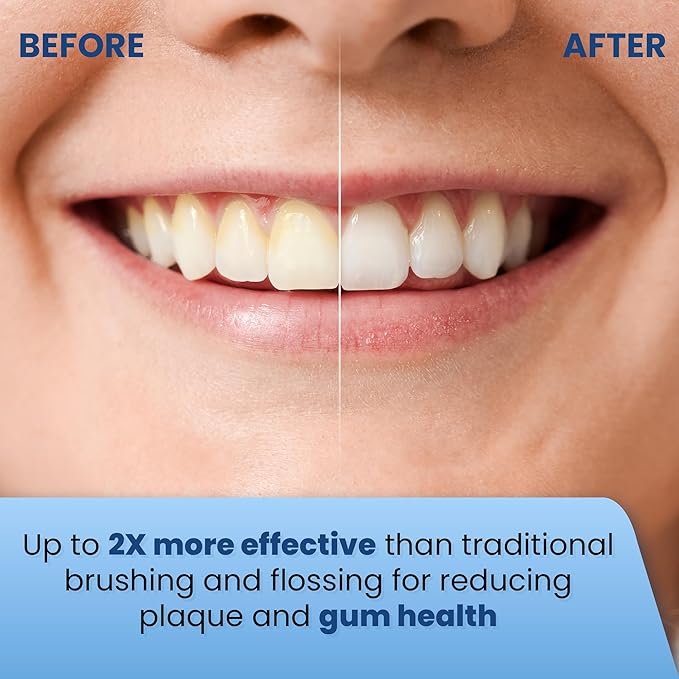 Electric Toothbrush and Water Flosser - Water Flossers for Teeth Electric Cleaning Brush with 5 Replacement Brush Heads 5 Brush Modes 17 Oz 3 Stage Floss Tooth Brush 3 in 1 Teeth Cleaning Kit