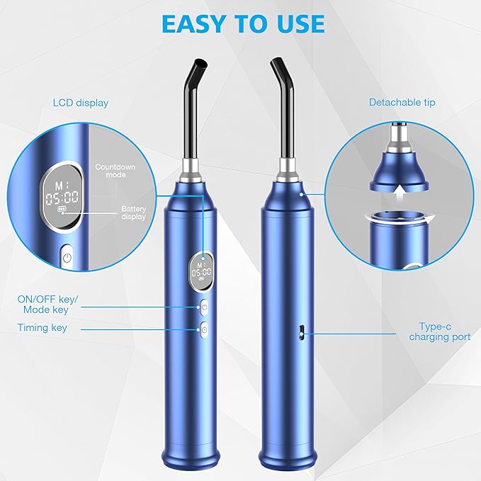 Red Light Therapy Device with Timer and 4 Modes Dark Blue