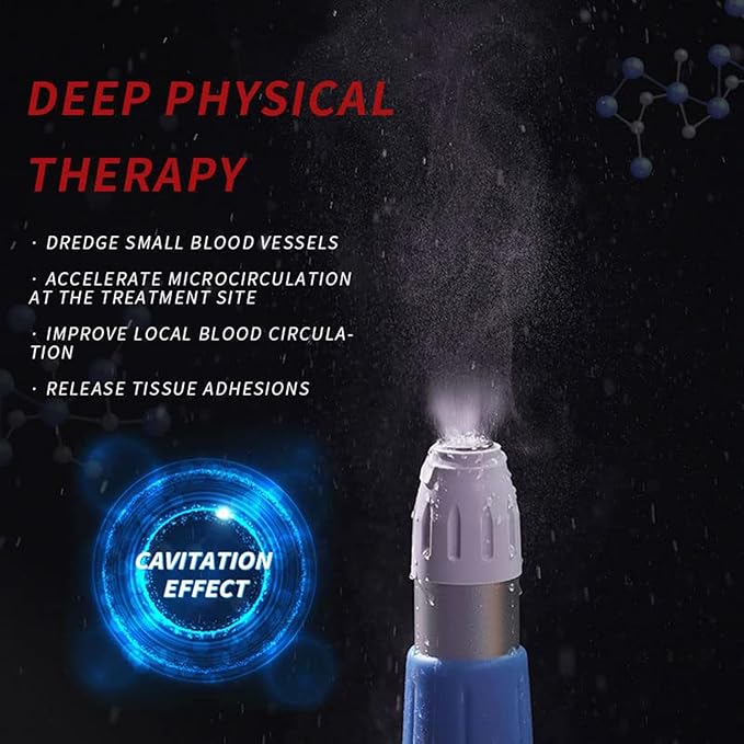 Q60 Shockwave Therapy Machine for Pain Relief and Joint Meridian Massage Equipment Full Body Massager with 5 Massage Heads/HD Touch Screen/12 Modes