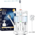 Electric Toothbrush with Water Flosser Combo in One Professional Flossing Toothbrush for Teeth Cleaning and Flossing Plaque Removal Rechargeable5 Brush Modes &amp 3 Flossing Speeds500MLWhite