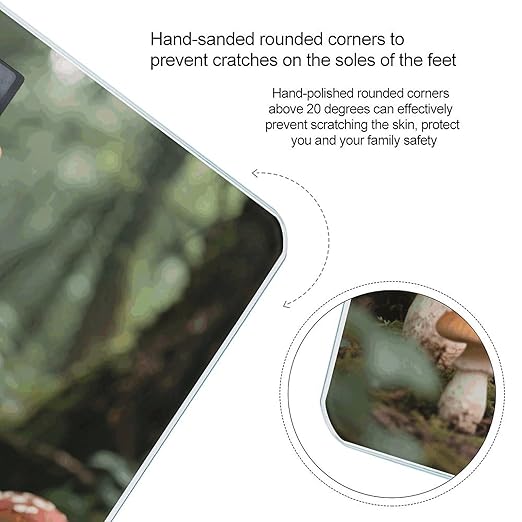 Forest Clown Scale for Body Weight Sturdy Tempered Glass Weighing Scales with LCD Display Accurate Digital Bathroom Scale Convenient Body Fat Smart Scales Easy Read